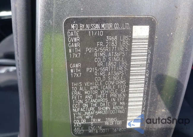 JN8AF5MR3BT007460: 42981028