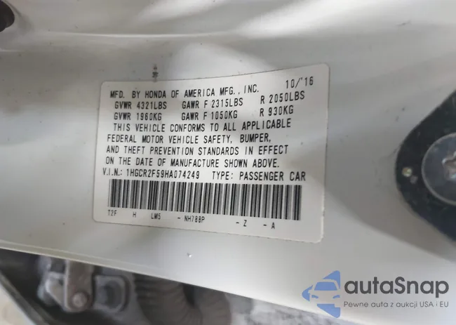 1HGCR2F59HA074249: 42981183