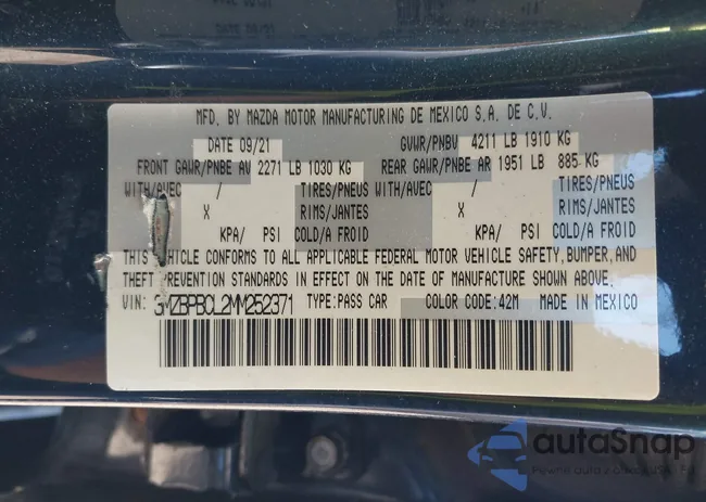 3MZBPBCL2MM252371: 42982402