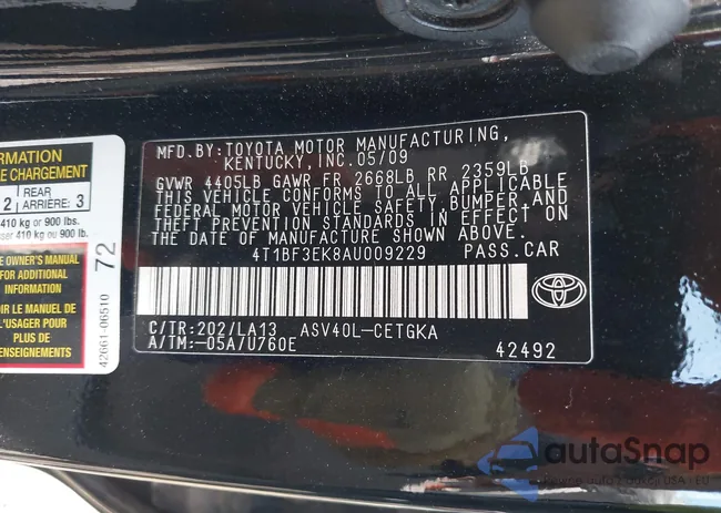 4T1BF3EK8AU009229: 42982425