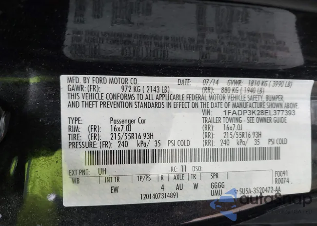 1FADP3K28EL377393: 42982434