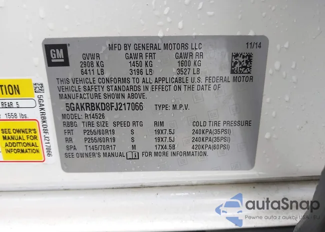 5GAKRBKD8FJ217066: 42982639