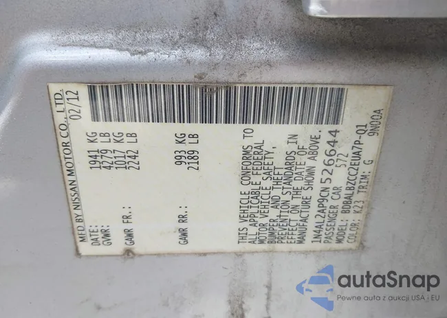 1N4AL2AP9CN526644: 42982767