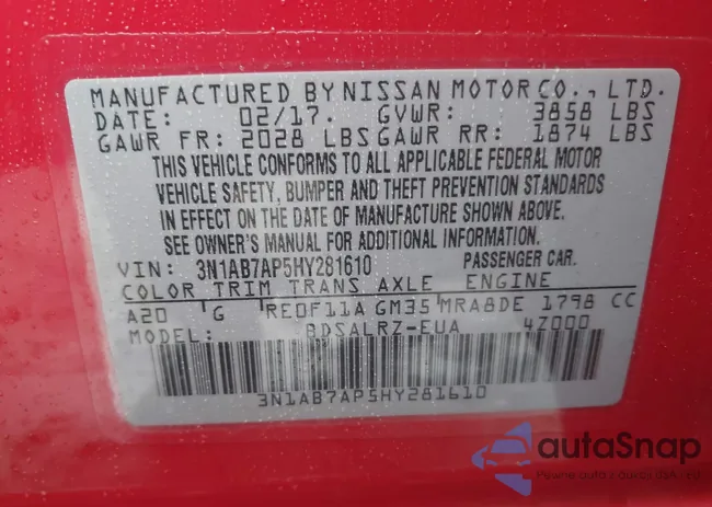 3N1AB7AP5HY281610: 42982215