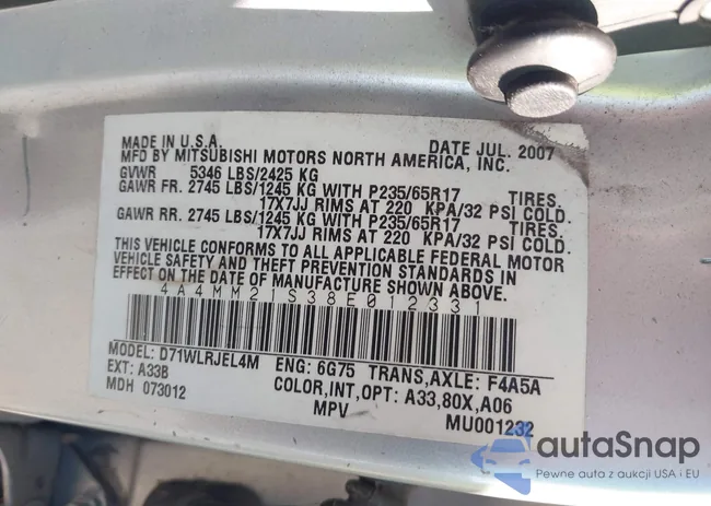 4A4MM21S38E012331: 42983934