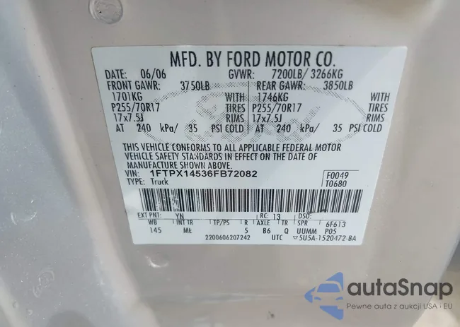 1FTPX14536FB72082: 42982995