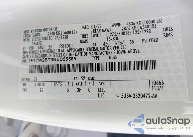 1FT7W2BT9NED55565: 42983048