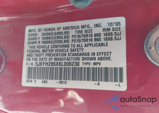 5J6YH286X6L006230: 42984364