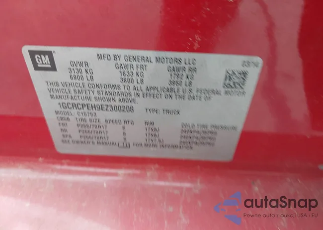 1GCRCPEH9EZ300208: 42984641