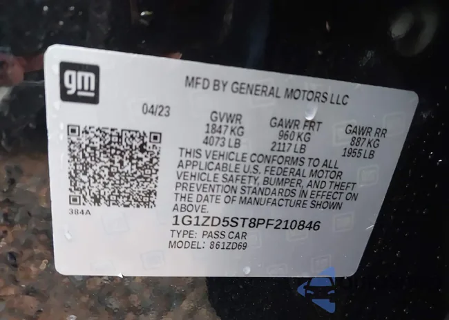 1G1ZD5ST8PF210846: 42984645