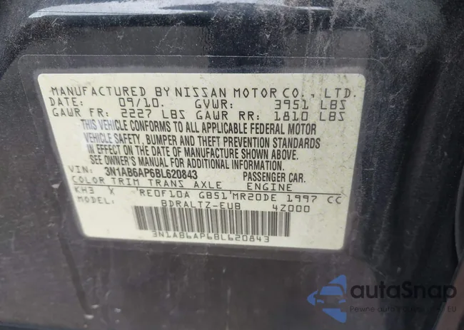 3N1AB6AP6BL620843: 42984705