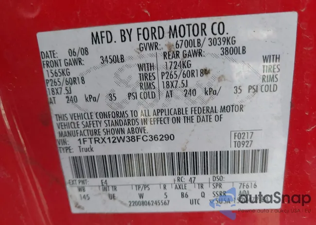1FTRX12W38FC36290: 42984743