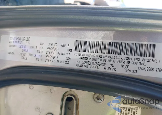 1C6RR6FT5KS604482: 42984750