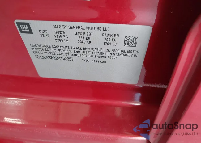 1G1JC5SB2D4102267: 42984923