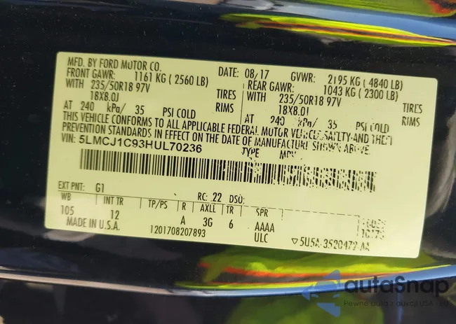 5LMCJ1C93HUL70236: 42984000