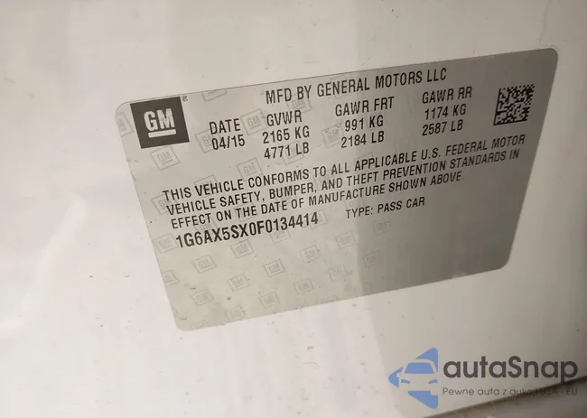 1G6AX5SX0F0134414: 42984006