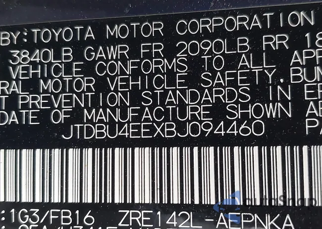 JTDBU4EEXBJ094460: 42984021