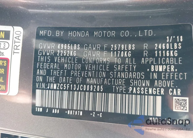 JHMZC5F13JC009205: 42985550