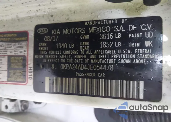 3KPA24AB4JE054478: 42985611