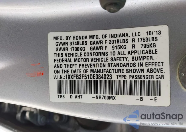 19XFB2F51DE084023: 42985621