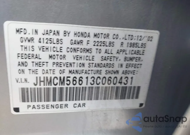 JHMCM56613C060431: 42985624