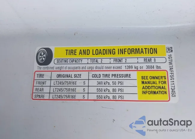 1GTW7AFF5G1173458: 42985633