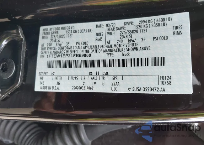 1FTEW1EP2LFB69860: 42985650