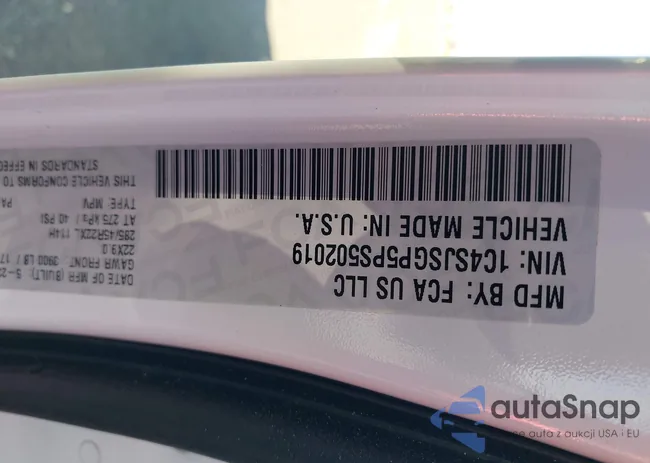 1C4SJSGP5PS502019: 42985653