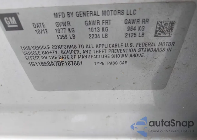 1G11B5SA7DF187881: 42985694