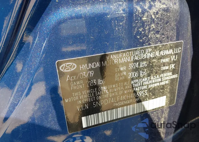 5NPD74LF4KH486953: 42985730