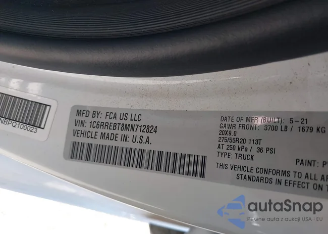 1C6RREBT8MN712824: 42984987