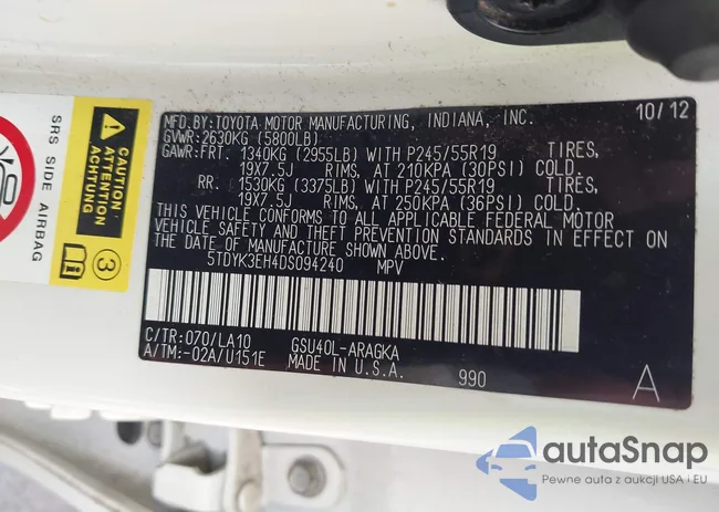 5TDYK3EH4DS094240: 42985032