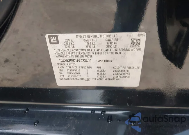 1GCVKREC1FZ433399: 42985202