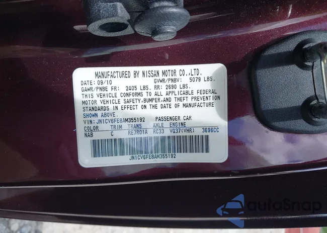 JN1CV6FE8AM355192: 42985249