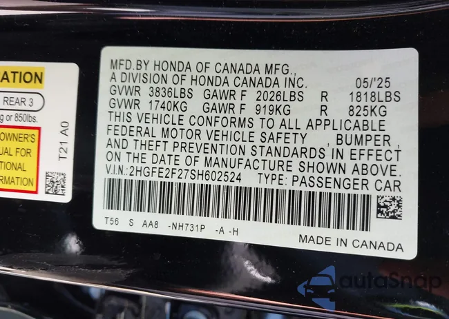 2HGFE2F27SH602524: 42986357