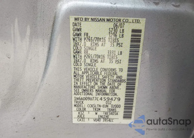 1N6AD09U77C459479: 42986438