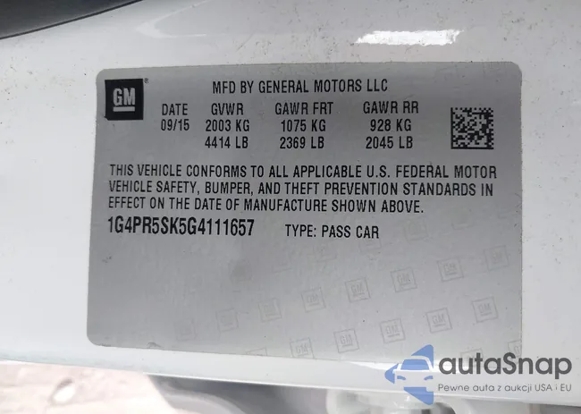 1G4PR5SK5G4111657: 42986445