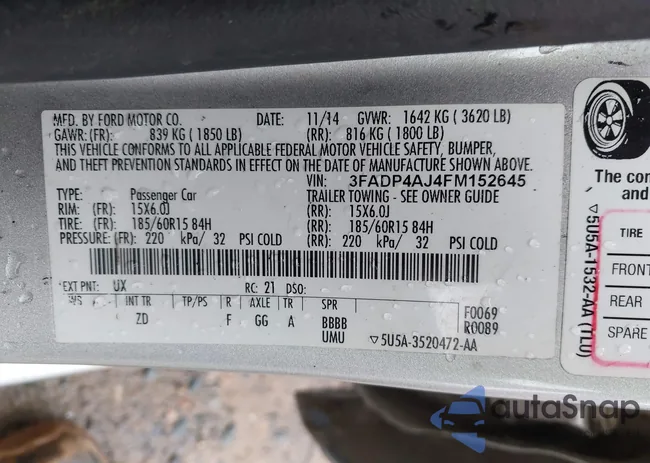 3FADP4AJ4FM152645: 42986588