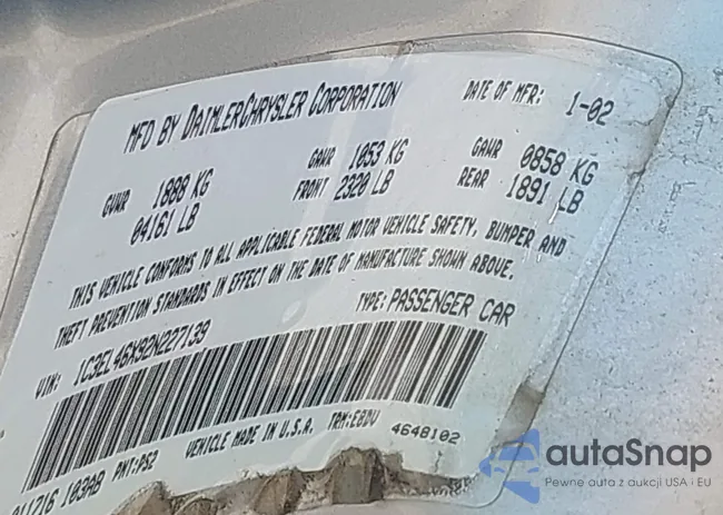 1C3EL46X92N227139: 42986641