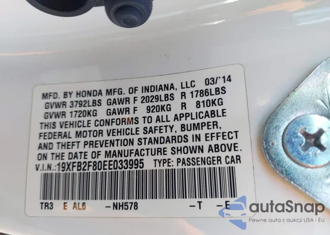 19XFB2F80EE033995: 42986763