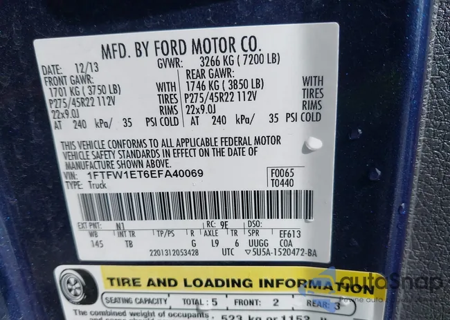 1FTFW1ET6EFA40069: 42986764