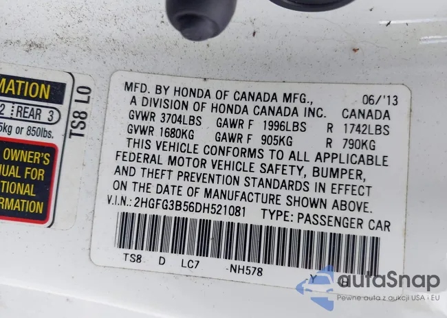 2HGFG3B56DH521081: 42986767