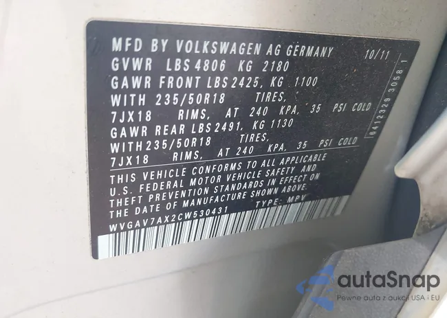 WVGAV7AX2CW530431: 42986861