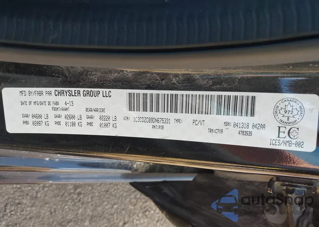 1C3CDZCB9DN675331: 42986867