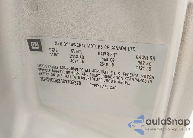 2G4WC582881185379: 42986887