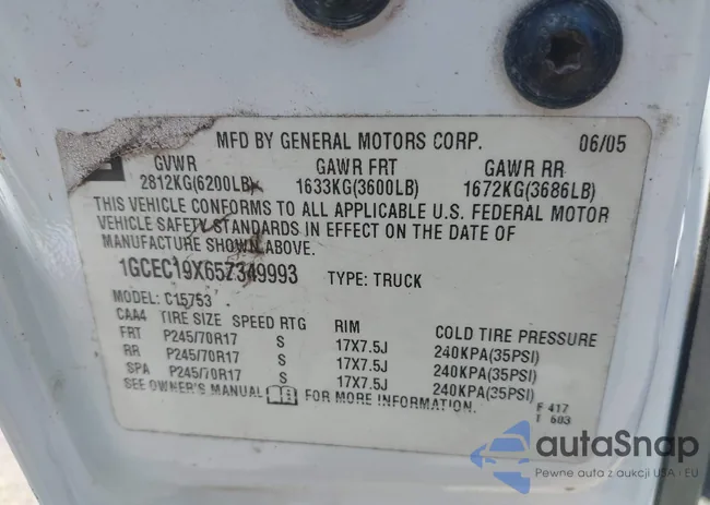 1GCEC19X65Z349993: 42986926