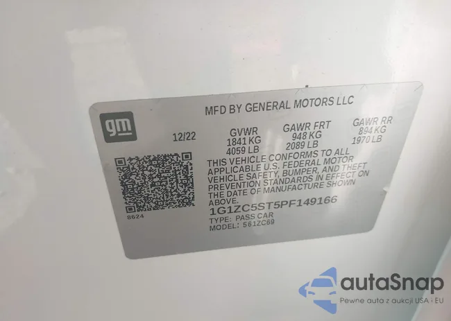 1G1ZC5ST5PF149166: 42986260