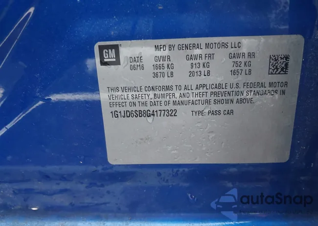 1G1JD6SB8G4177322: 42986305