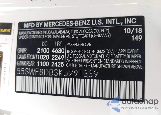 55SWF8DB3KU291339: 42986324