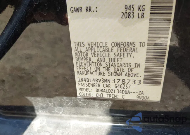 1N4BL4BV3MN378733: 42986329